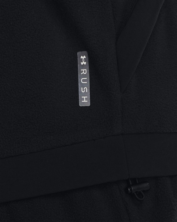 Men's UA RUSH™ Fleece Full-Zip Hoodie, Black, pdpMainDesktop image number 4